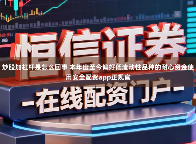 炒股加杠杆是怎么回事 本年度至今偏好低流动性品种的耐心资金使用安全配资app正规官
